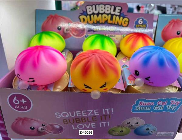 DUMPLING SQUEEZE BUBBLE POP TOY (12 UNITS)