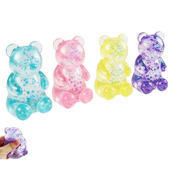 ETA-6/25 GLITTER TEDDY BEAR SQUISHY TOY