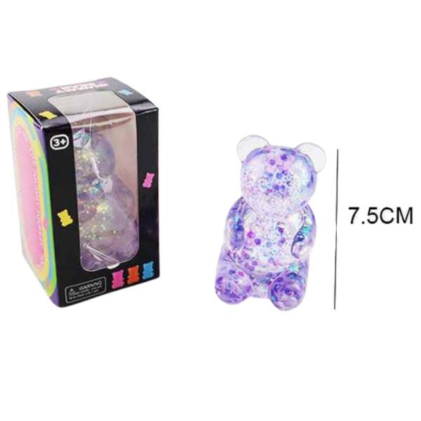 ETA-6/25 GLITTER TEDDY BEAR SQUISHY TOY