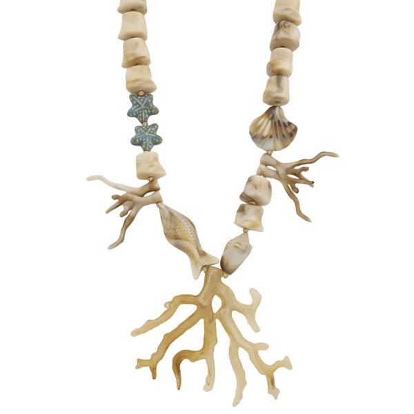 COASTAL CORAL SEA STAR SHELL NECKLACE