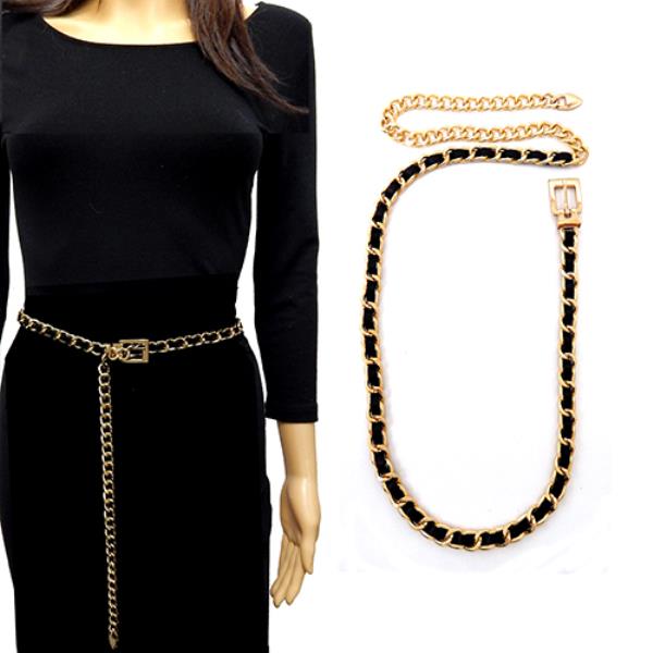 BLACK CHAIN BELT
