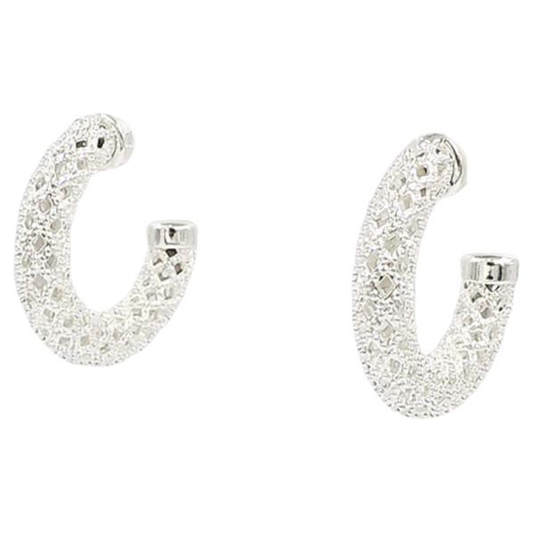 TWISTED BEADED HOOP EARRING