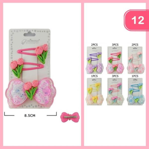 TULIP SNAP HAIR CLIP (12 UNITS )