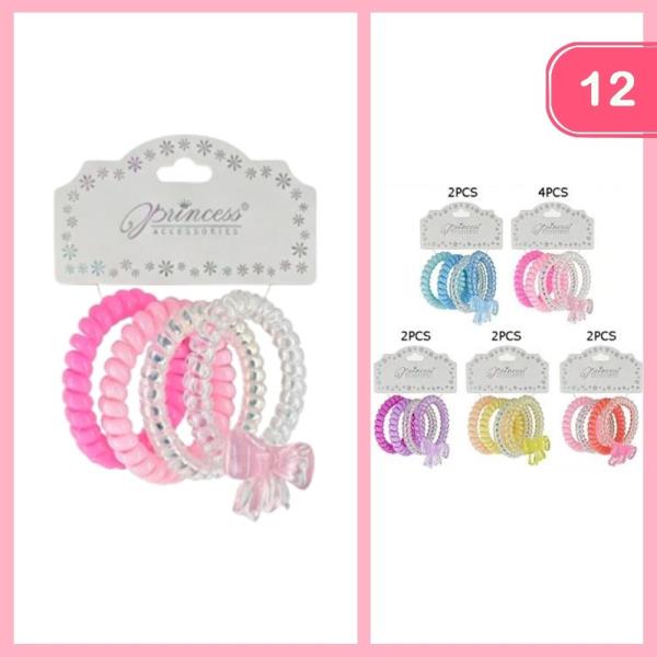 SPIRAL HAIR TIES (12 UNITS)