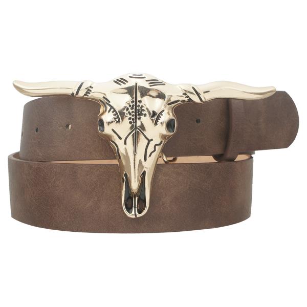 LUNA LONGHORN 3D BUCKLE BELT