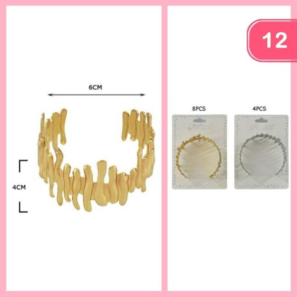 METAL CUFF BRACELET (12 UNITS)