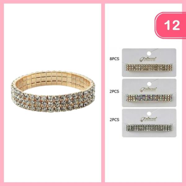 RHINESTONE BRACELET (12 UNITS)