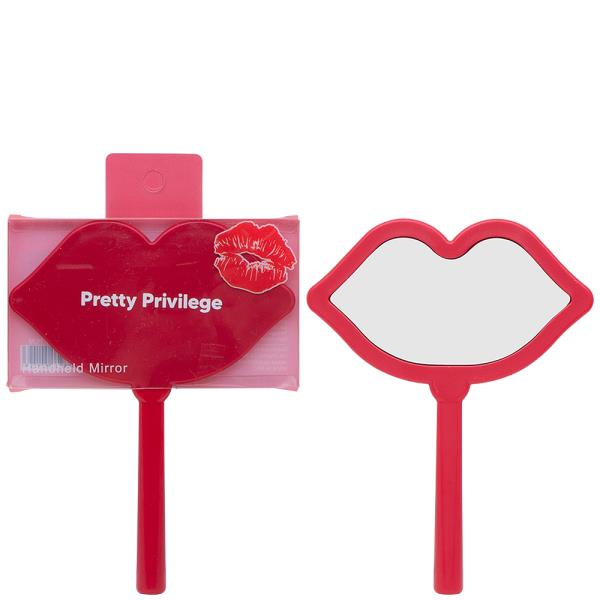 PRETTY PRIVILEGE LIP KISS HANDHELD MIRROR
