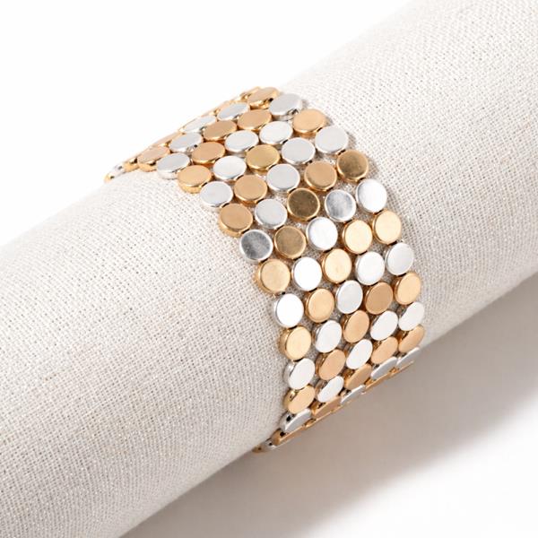 FIVE STRAND DISK BRACELET