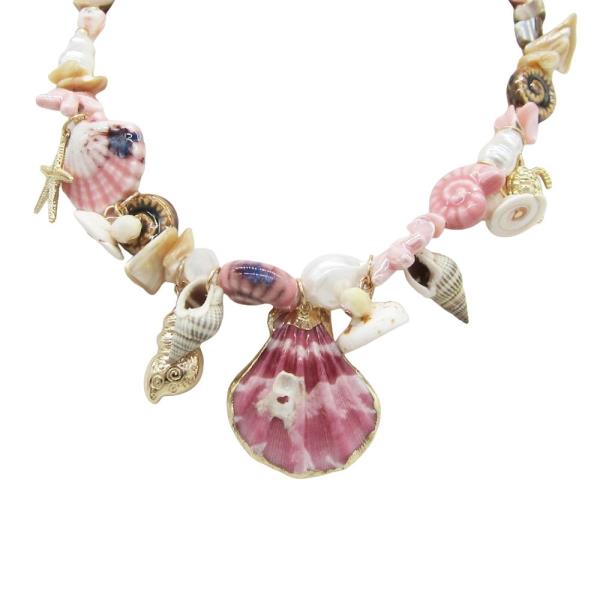 SEALIFE SHELL MULTI CHARM NECKLACE