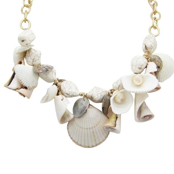 SEALIFE STARFISH SHELL BEAD MULTI STRAND NECKLACE