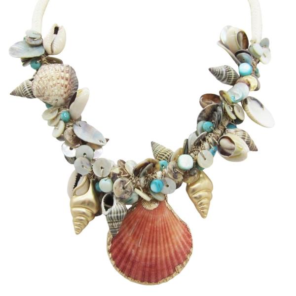 SEALIFE SHELL MULTI CHARM NECKLACE