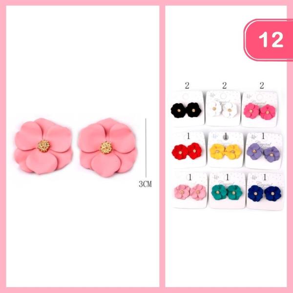 FLOWER POST EARRING (12 UNITS)