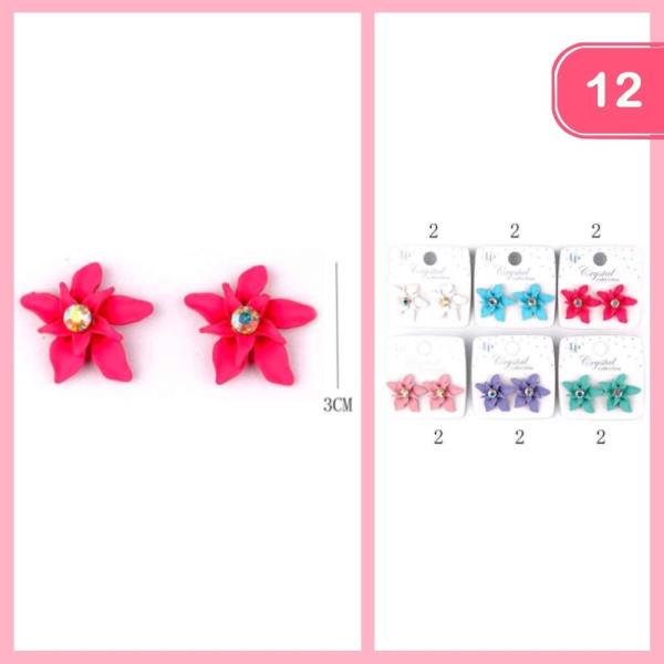 FLOWER POST EARRING (12 UNITS)