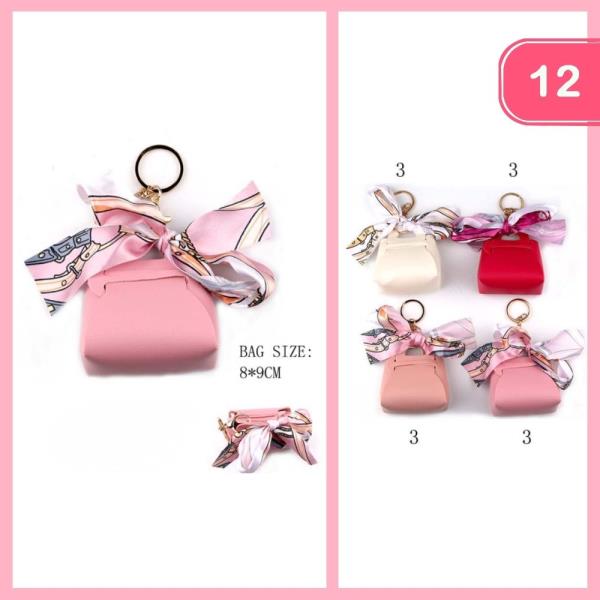 MINI PURSE W/ SCARF KEYCHAIN (12 UNITS)