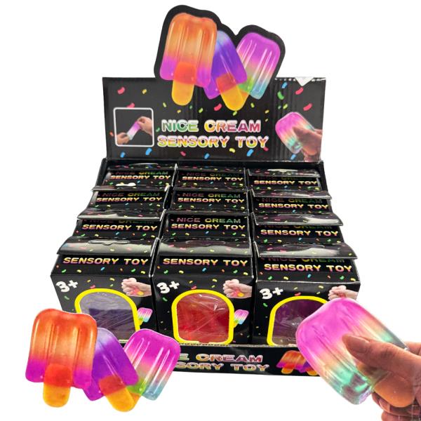 ICE CREAM SQUISHY SQUEEZE TOY (12 UNITS)