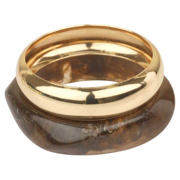 MARBLE METAL MULTI STACKABLE BANGLE BRACELET