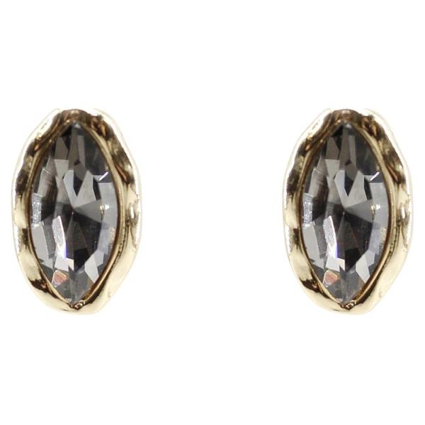STONE STUD POST EARRING