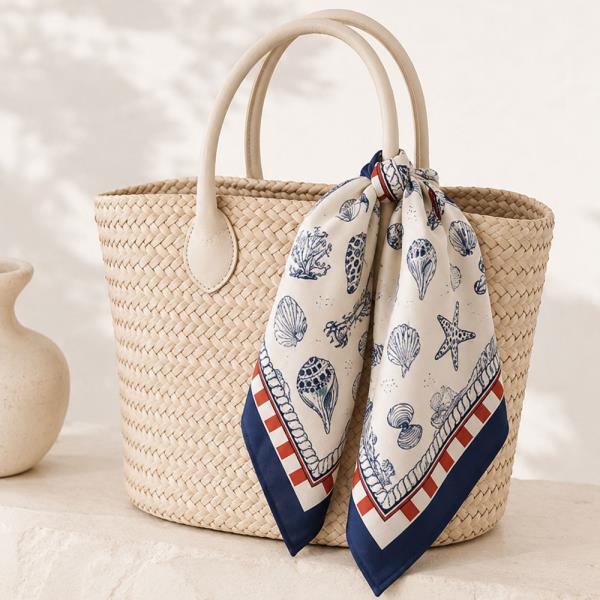 SEA PRINT SQUARE SCARF