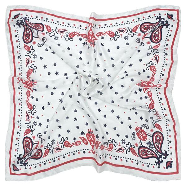 BANDANA PRINT SQUARE SCARF