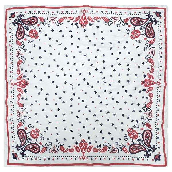 BANDANA PRINT SQUARE SCARF