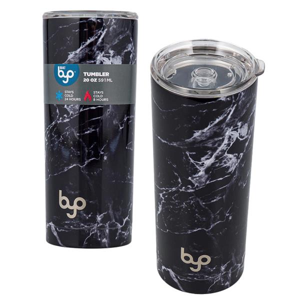 BUILT BYO DOUBLE WALL STAINLESS STEEL TUMBLER MARBLE WATER BOTTLE