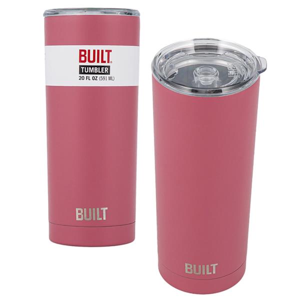 BUILT DOUBLE WALL STAINLESS STEEL PINK TUMBLER
