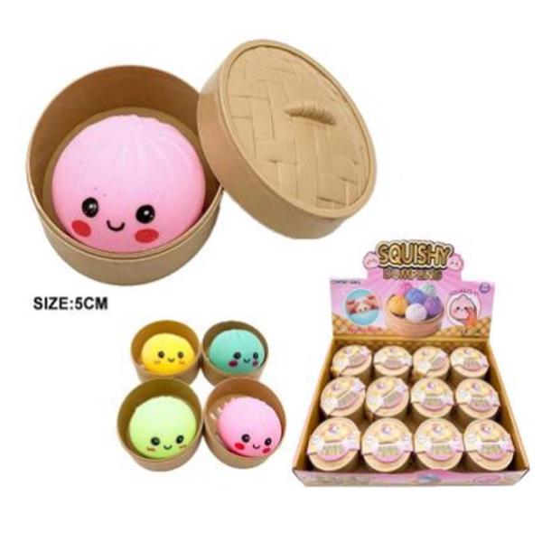MINI DUMPLING SQUISHY SQUEEZE TOY (12 UNITS)