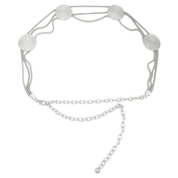 TEXTURE DISC LADDER LINK CHAIN BELT
