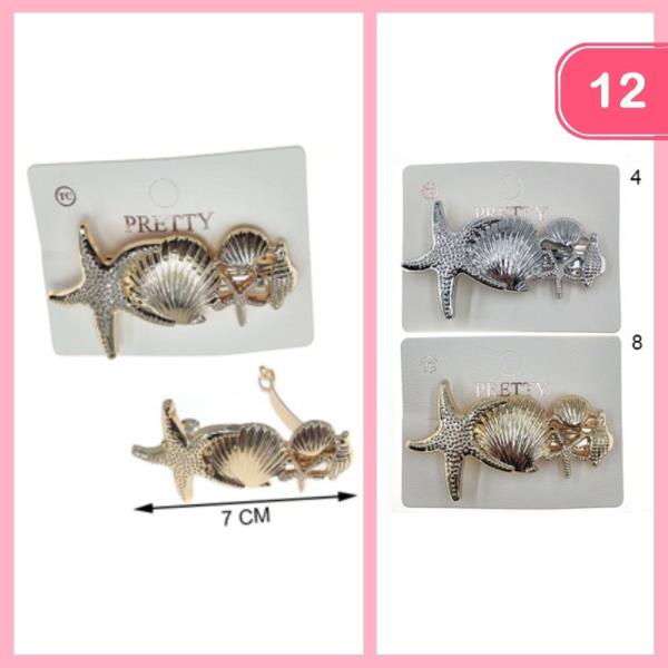 SEA LIFE BARRETTE HAIR CLIP (12 UNITS)