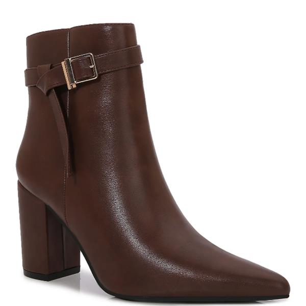 ROUND TOE SIMPLE CHUNKY HEEL BOOTS
