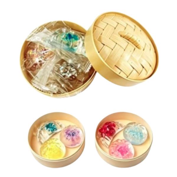 STEAMED BUN DUMPLINGS SQUISHY SQUEEZE TOY (12 UNITS)
