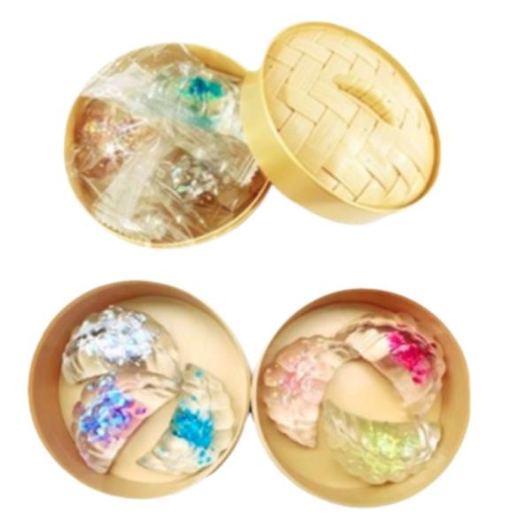 STEAMED BUN DUMPLING SQUISHY SQUEEZE TOY  (12 UNITS)