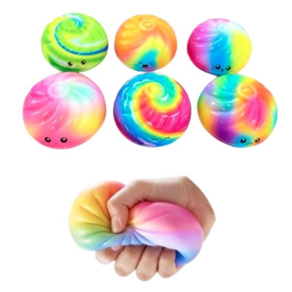 RAINBOW MYSTERY DUMPLING SQUISHY SQUEEZE TOY (12 UNITS)