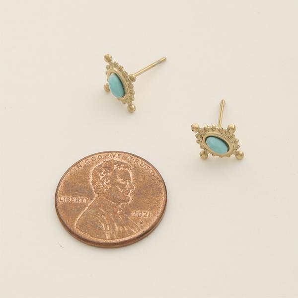 SECRET BOX STAINLESS STEEL OVAL DESIGN EARRING