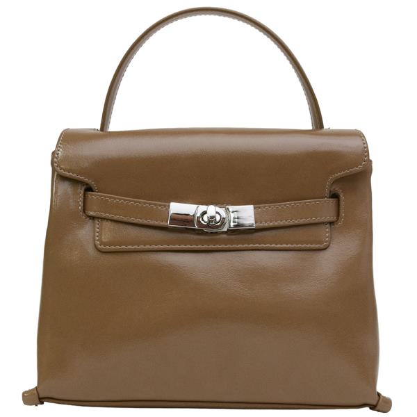 PLAIN TURN LOCK BACK FLAP BAG
