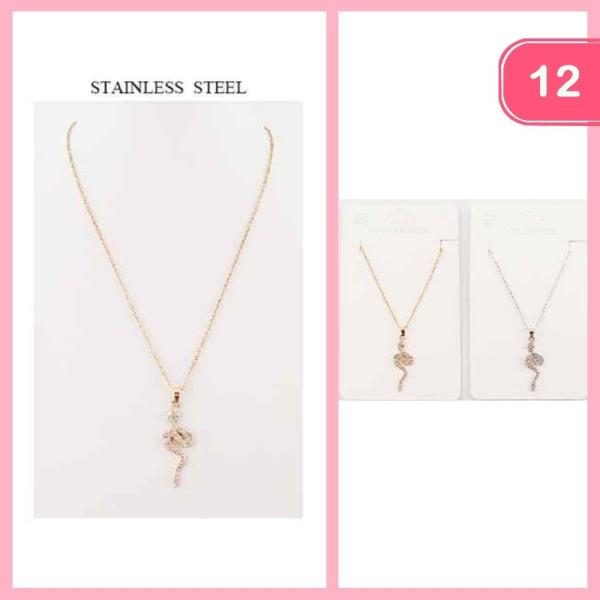 SNAKE PENDANT NECKLACE (12 UNITS)