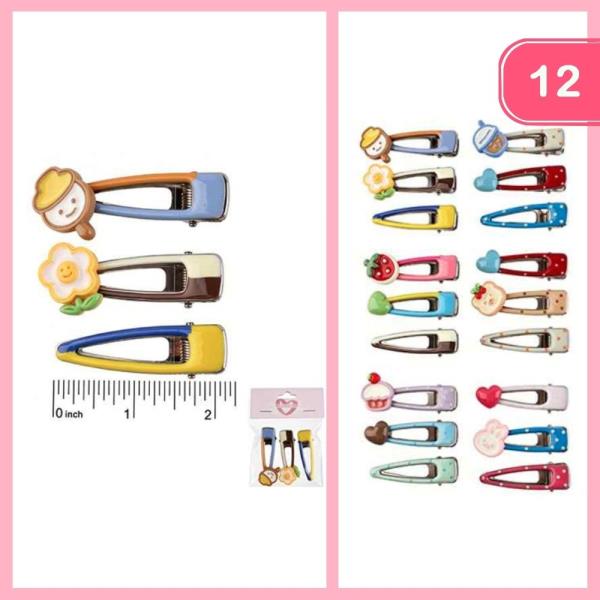 CUTE CHARM HAIR CLIP (12 UNITS)