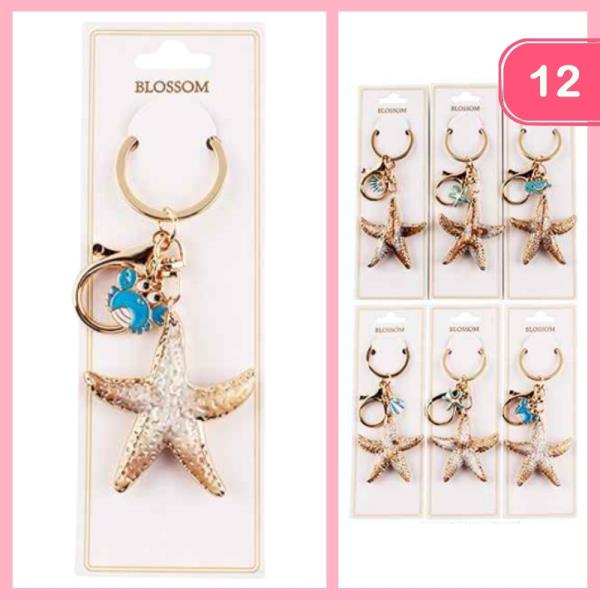 STARFISH CRAB KEYCHAIN (12 UNITS)