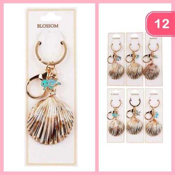 SEASHELL TURTLE KEYCHAIN (12 UNITS)