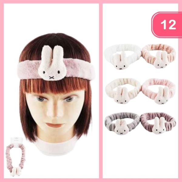 BUNNY SPA HEADBAND (12 UNITS)