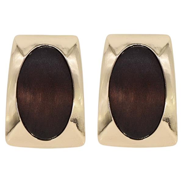 METAL TWO TONE EARRING