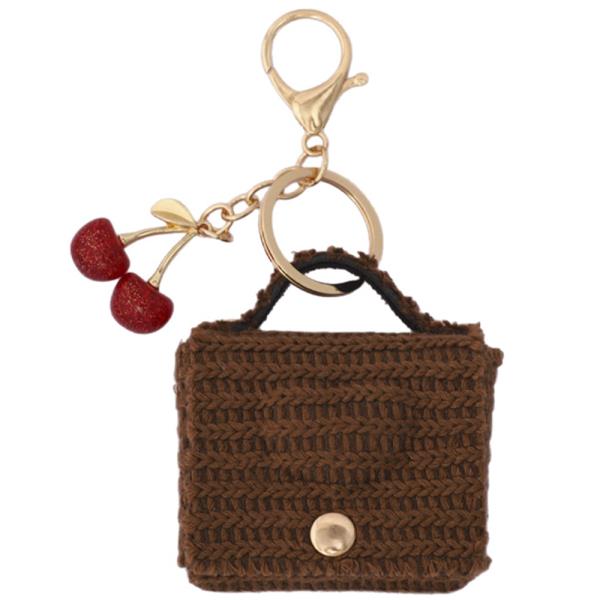 CHERRY MINI CROCHET BAG CHARM KEYCHAIN