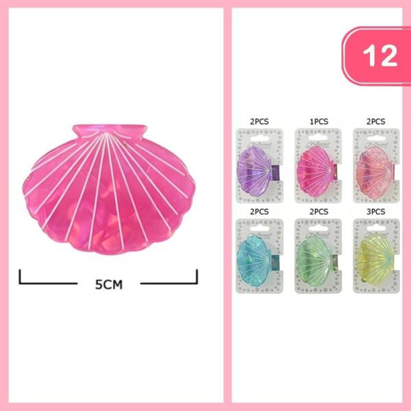 SEASHELL HAIR CLAW CLIP (12 UNITS)