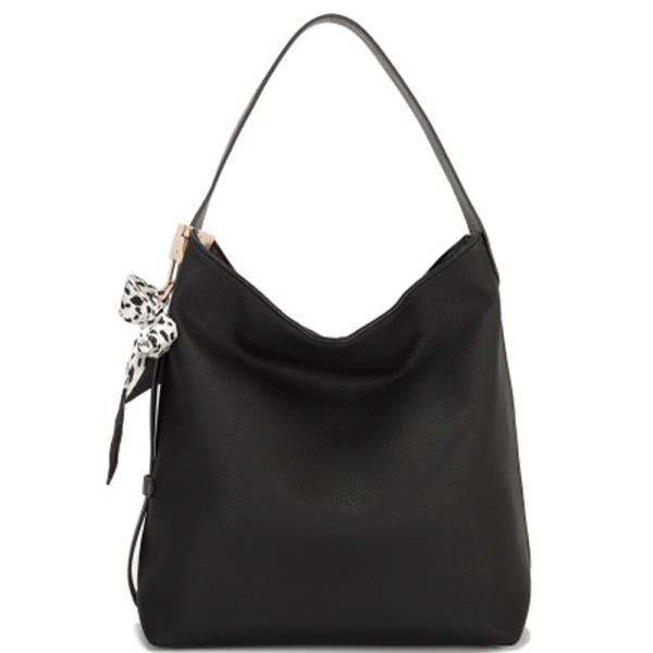 TEXTURED COLOR CHIC SHOULDER HOBO BAG