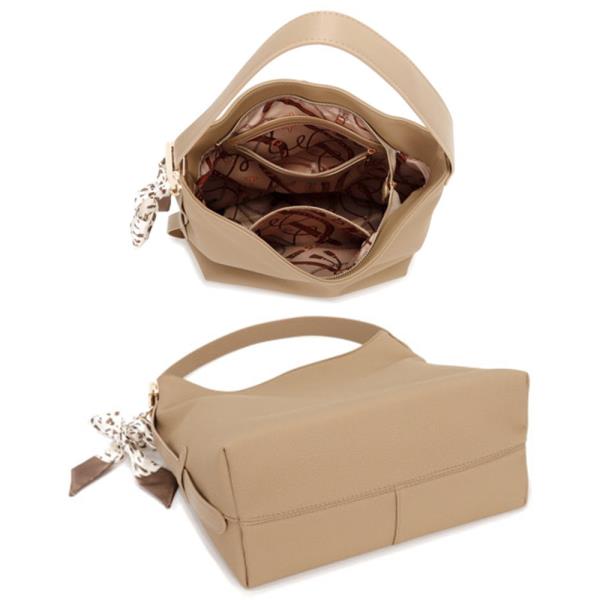 TEXTURED COLOR CHIC SHOULDER HOBO BAG