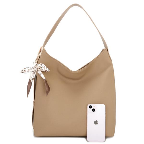 TEXTURED COLOR CHIC SHOULDER HOBO BAG