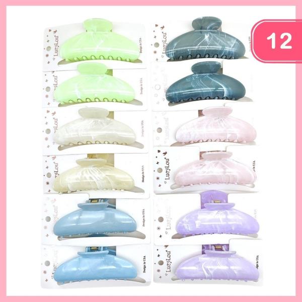 MARBEL HAIR CLAW CLIP (12 UNITS)