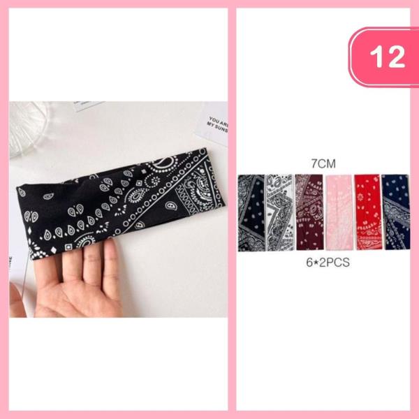 BANDANA STYLE HEADBAND (12 UNITS)