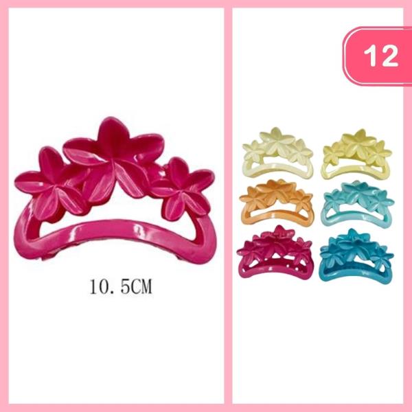FLOWER HAIR CLAW CLIP (12 UNITS)